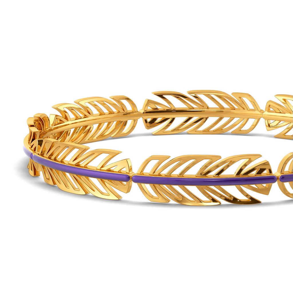 Violet Vibes Gold Bangles