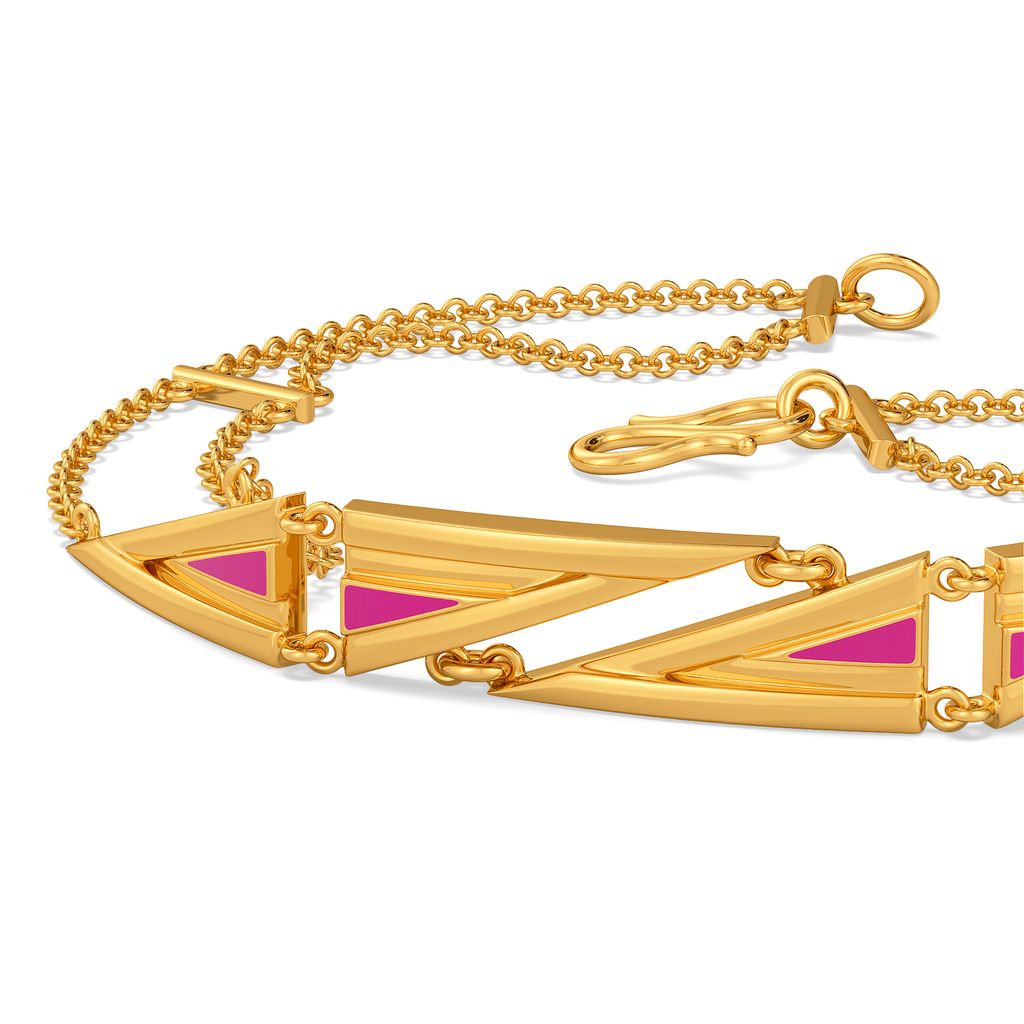 Top to Fuchsia Gold Bracelets