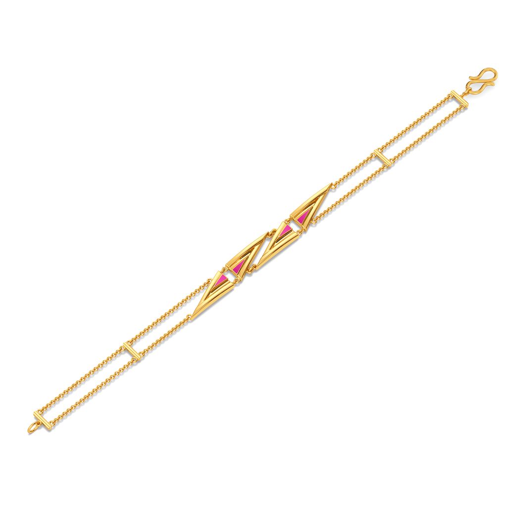 Top to Fuchsia Gold Bracelets