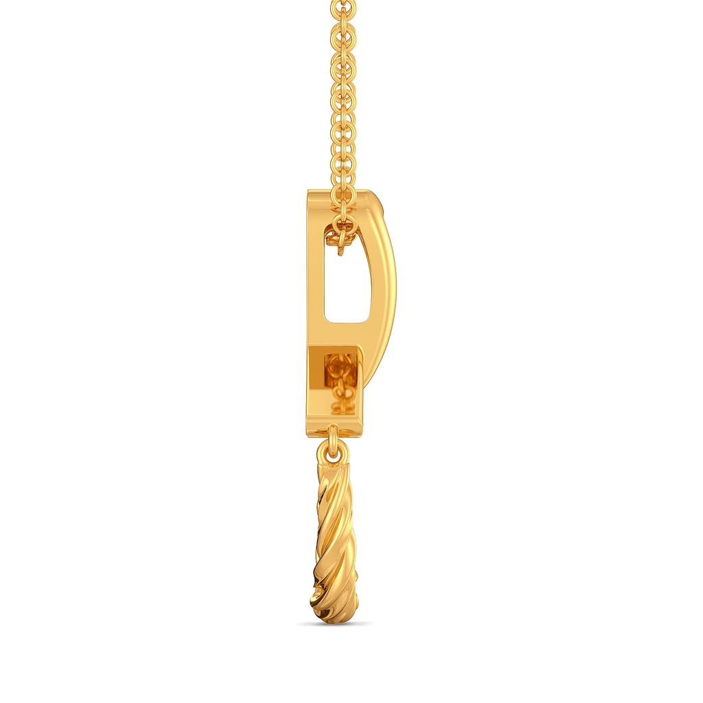 Fringe Twirls Gold Pendants