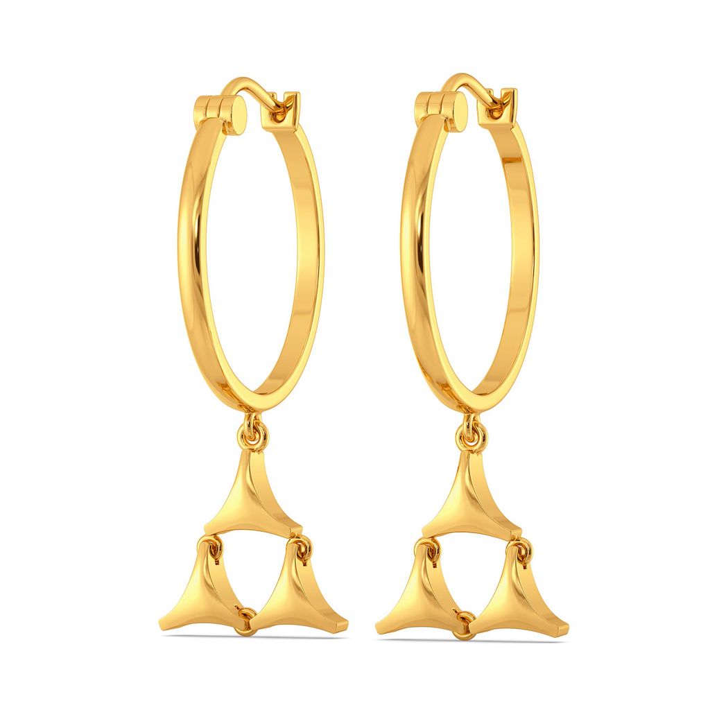 Mesh On My Mind Gold Earrings