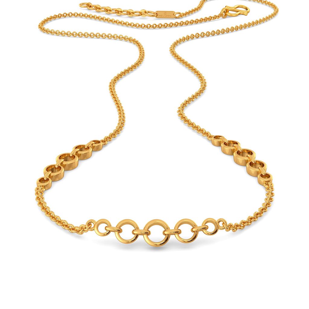 Woven in Net Gold Necklaces