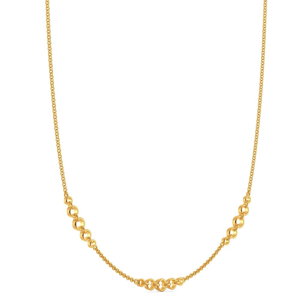 Woven in Net Gold Necklaces