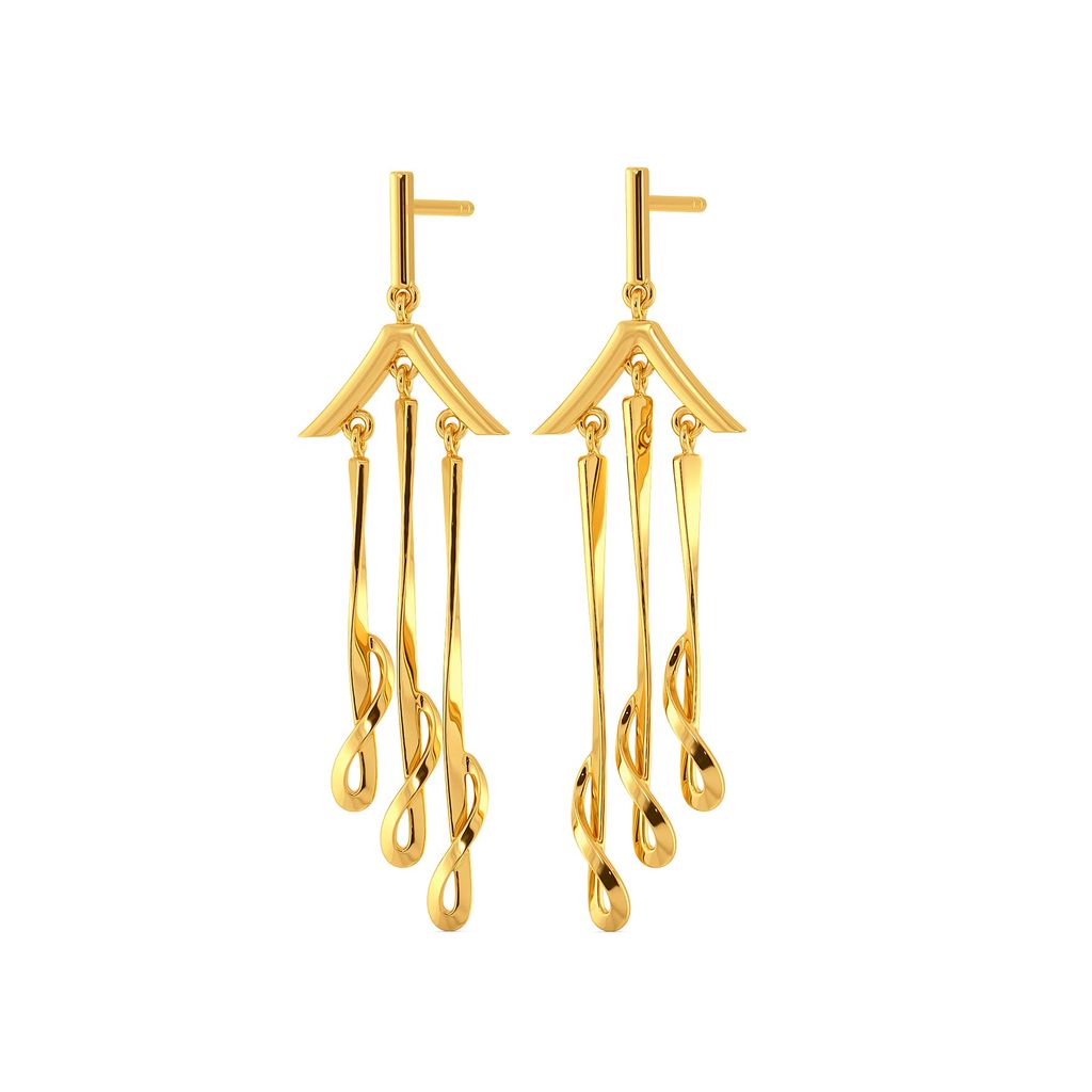 Sway With Fray Gold Earrings