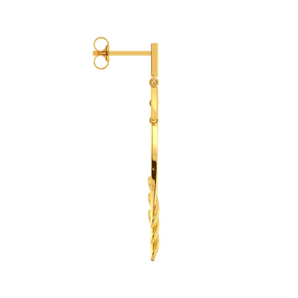 Sway With Fray Gold Earrings