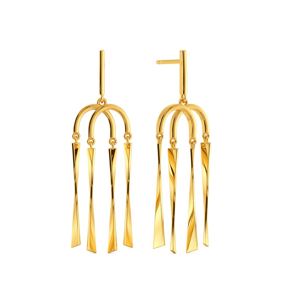 Fringe Breeze Gold Earrings