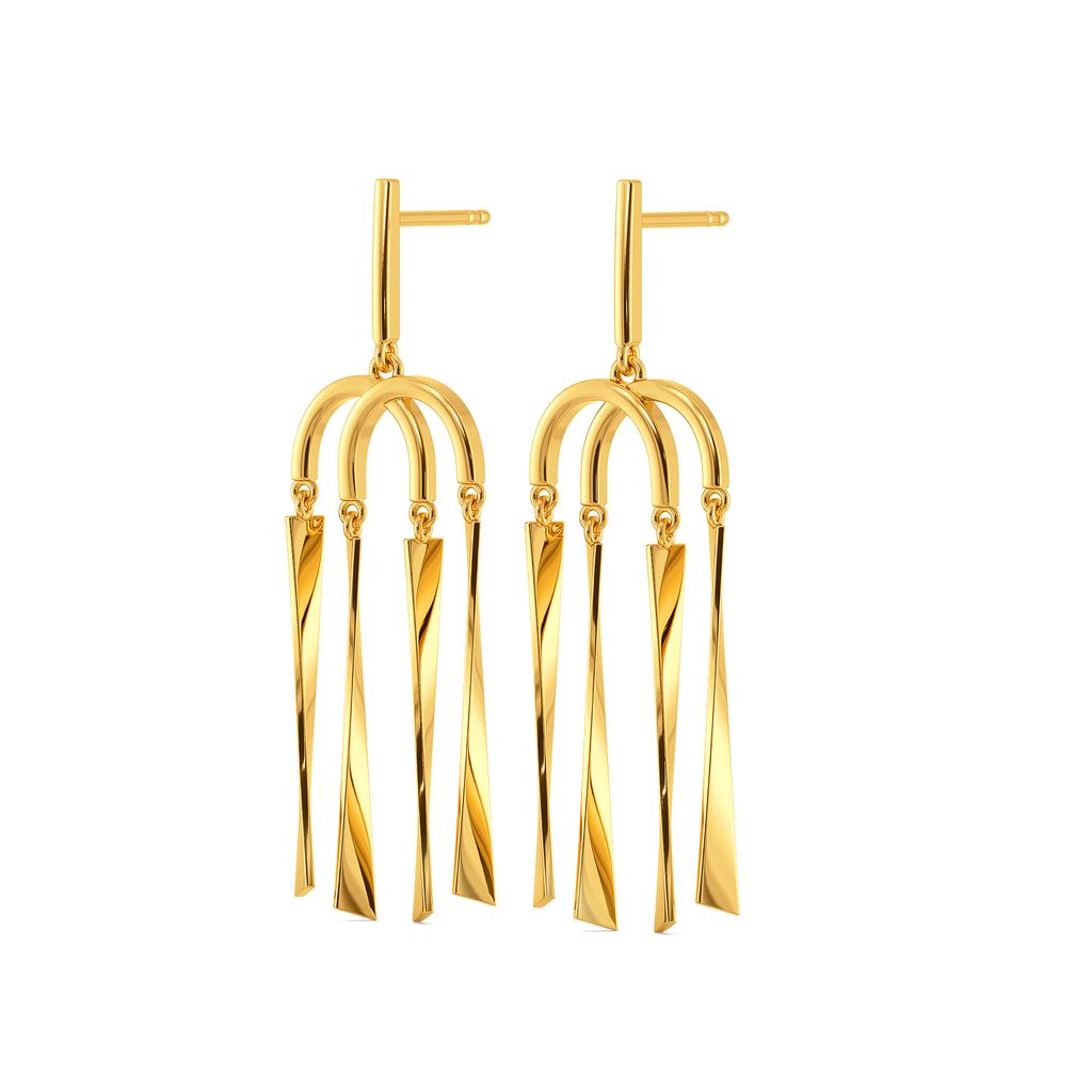 Fringe Breeze Gold Earrings