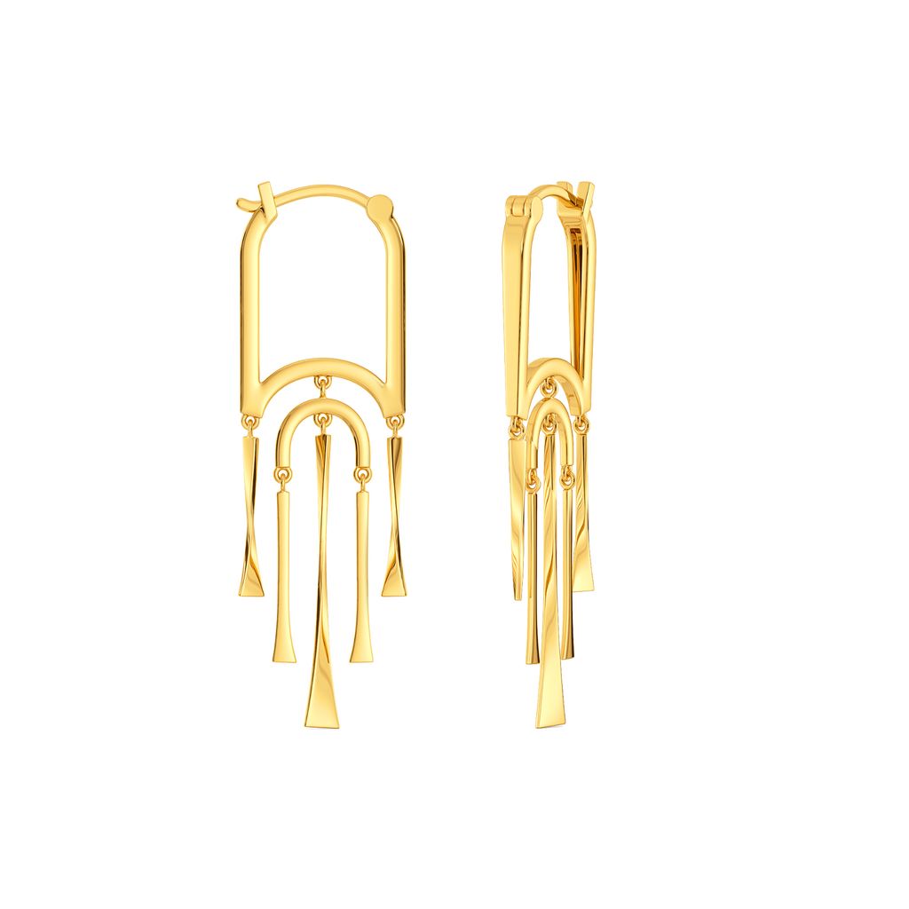 Fringe Breeze Gold Earrings