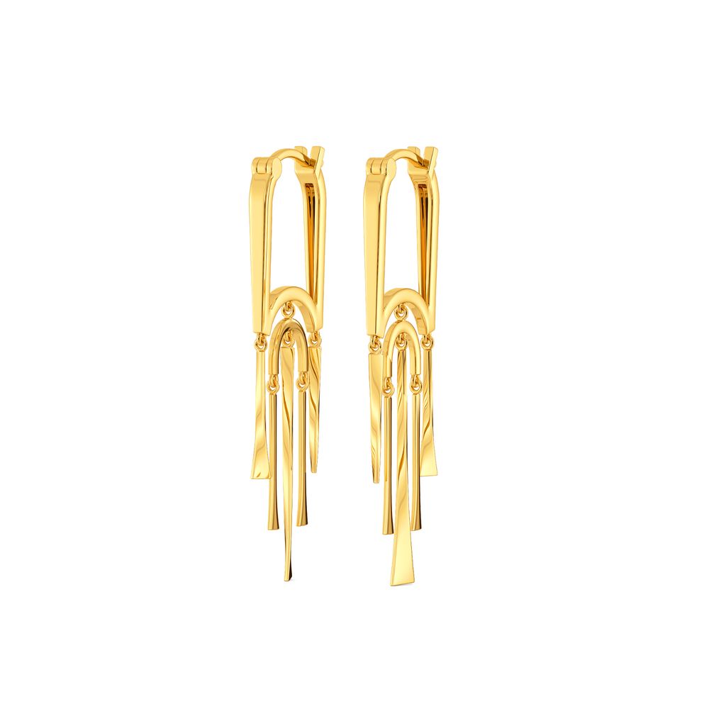 Fringe Breeze Gold Earrings