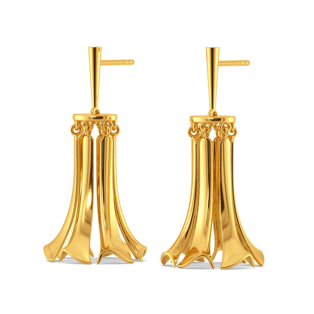 Fall For Fringe Gold Earrings