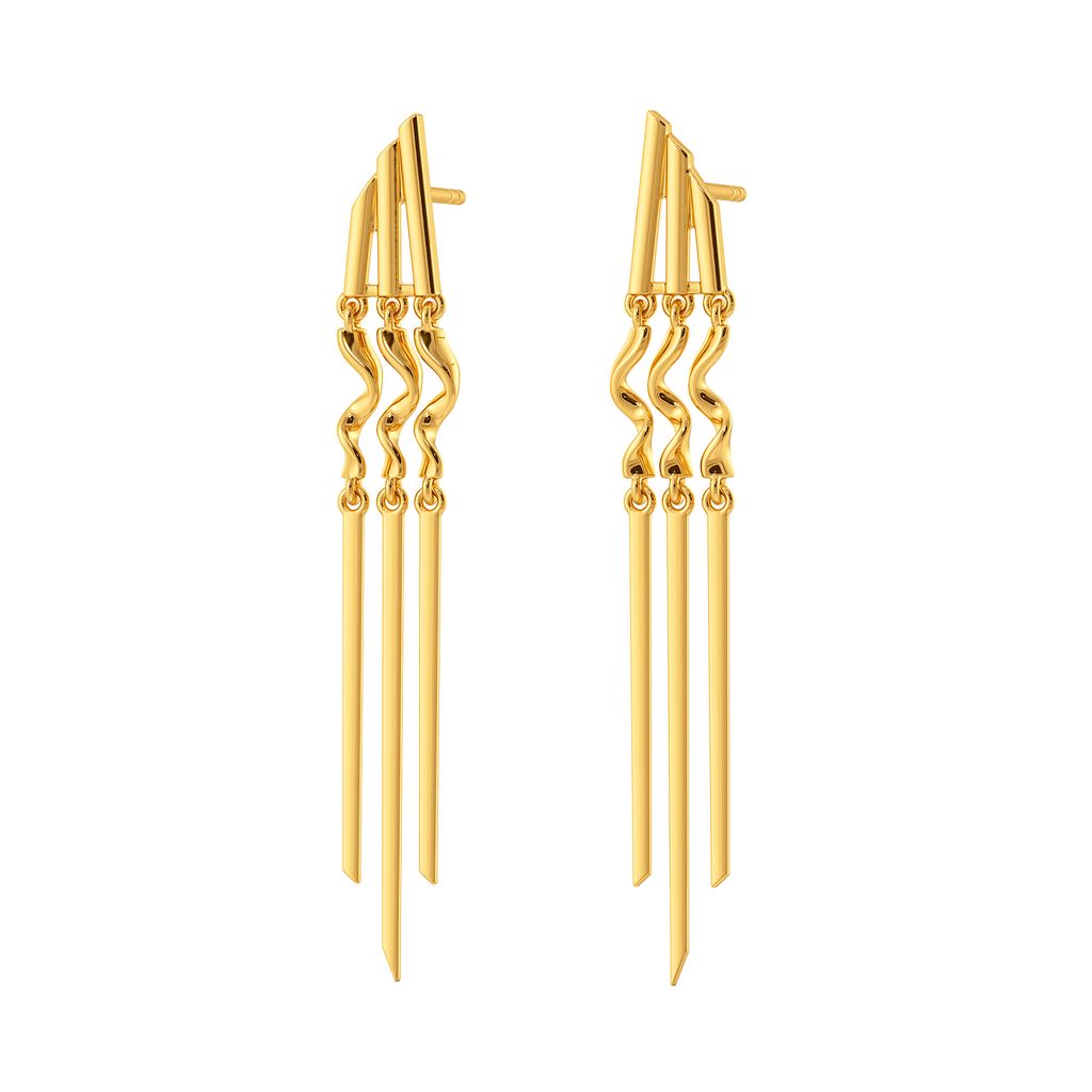 Fringe O Licious Gold Earrings
