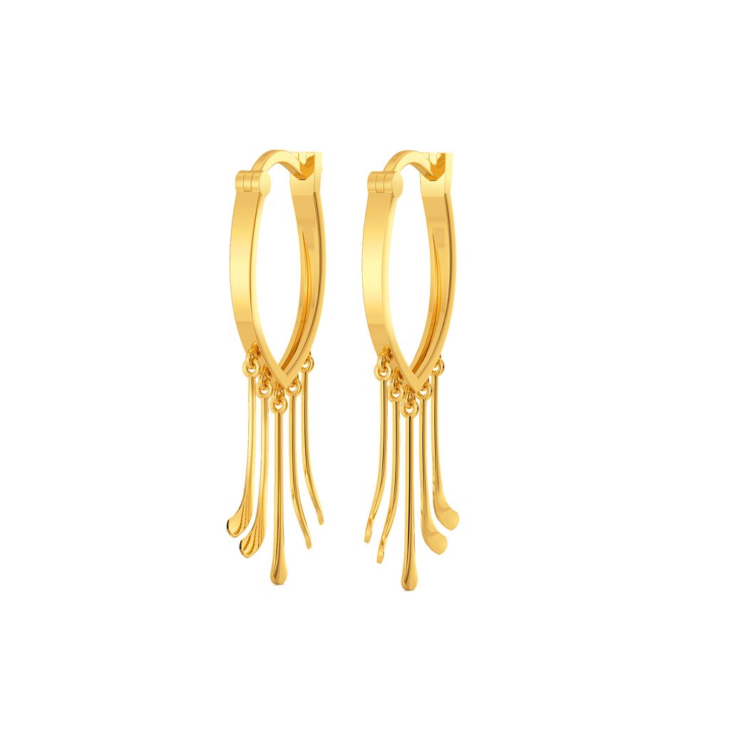 A Fringe Escape Gold Earrings