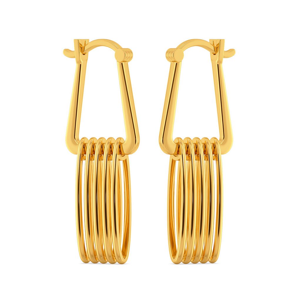 Funky Fringe Gold Earrings