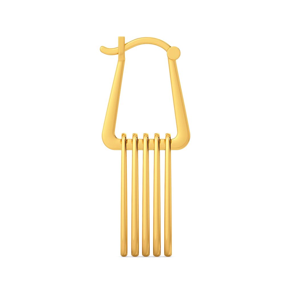 Funky Fringe Gold Earrings