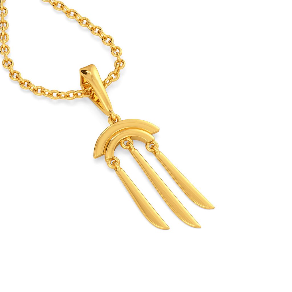 Funky Fringe Gold Pendants
