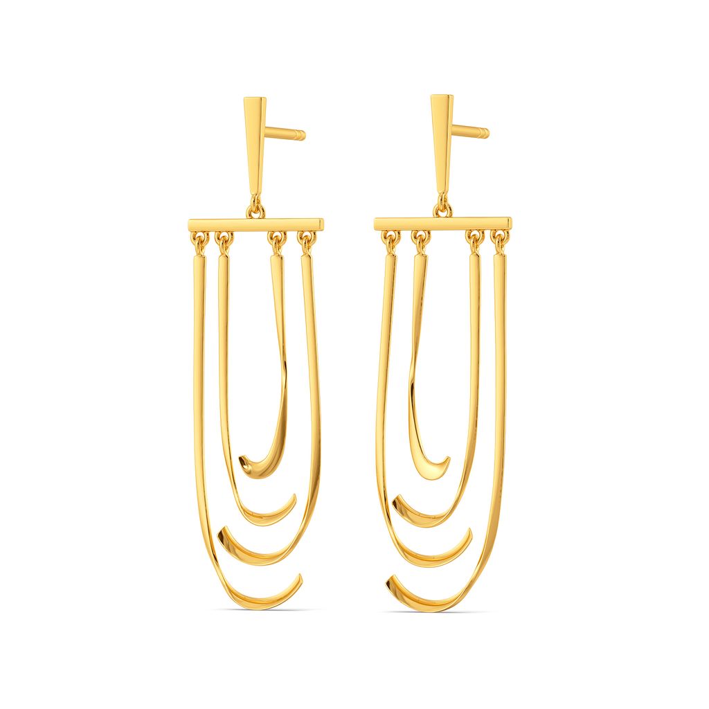 Twist O Trims Gold Earrings