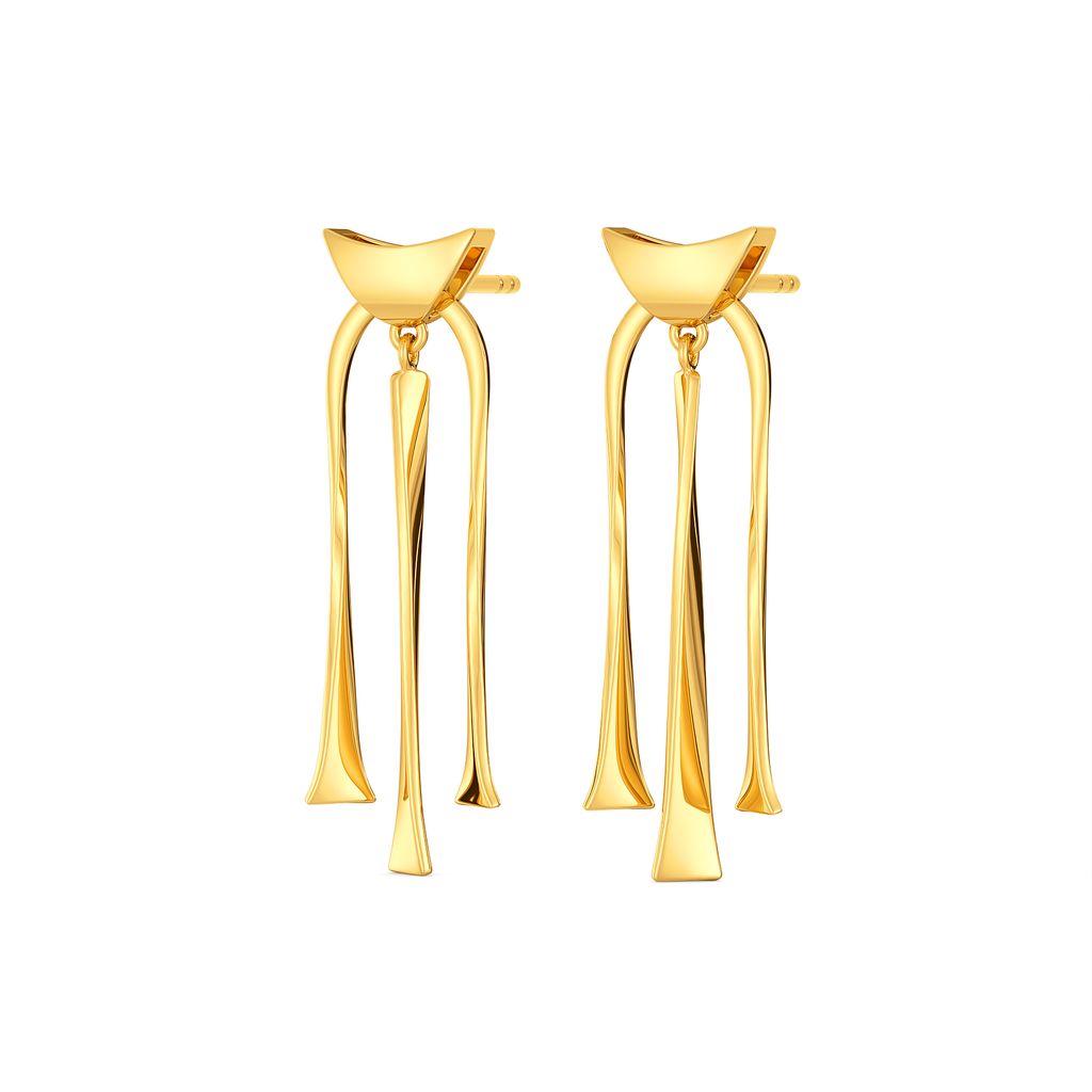 Cinch The Fringe Gold Earrings