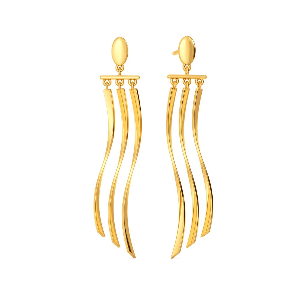 Fringe Fever Gold Earrings