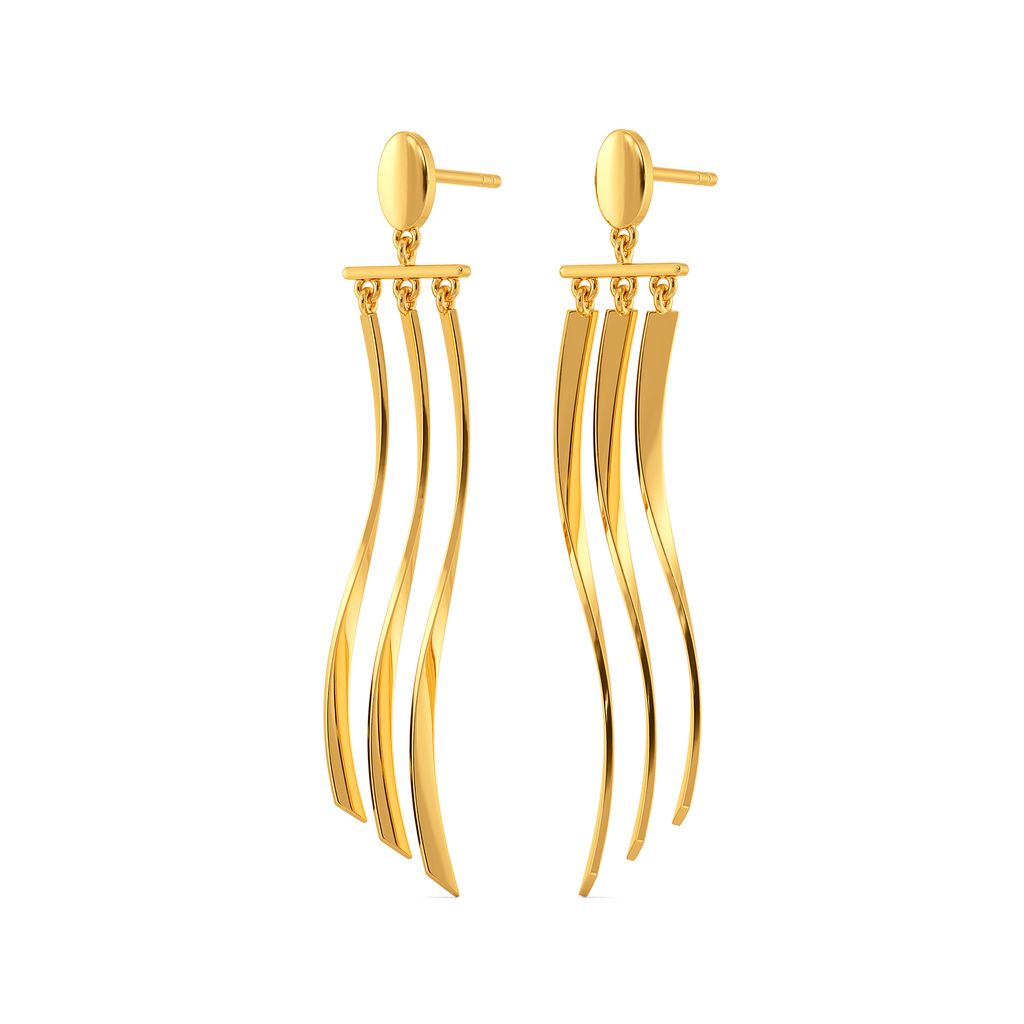Fringe Fever Gold Earrings