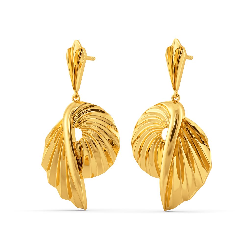 Frill Fantasy Gold Earrings