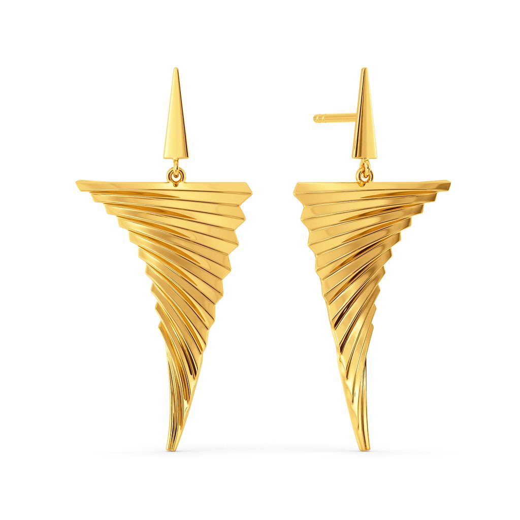 Crinkle City Gold Earrings
