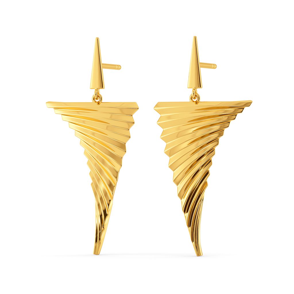 Crinkle City Gold Earrings