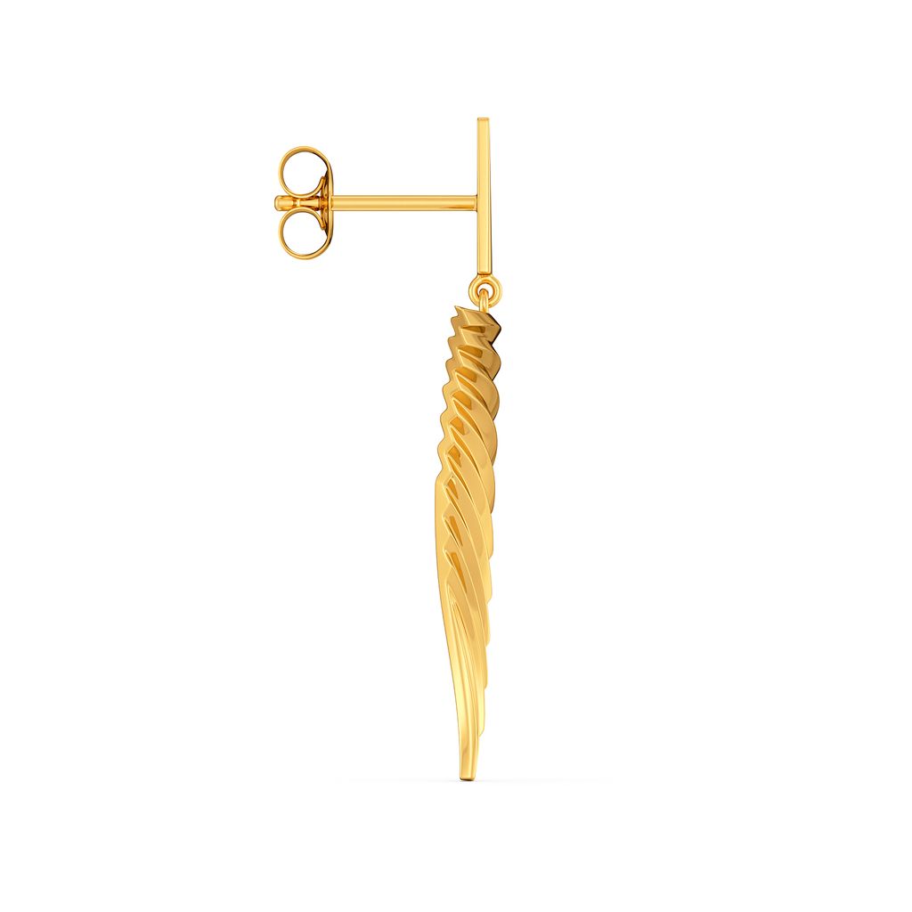 Crinkle City Gold Earrings