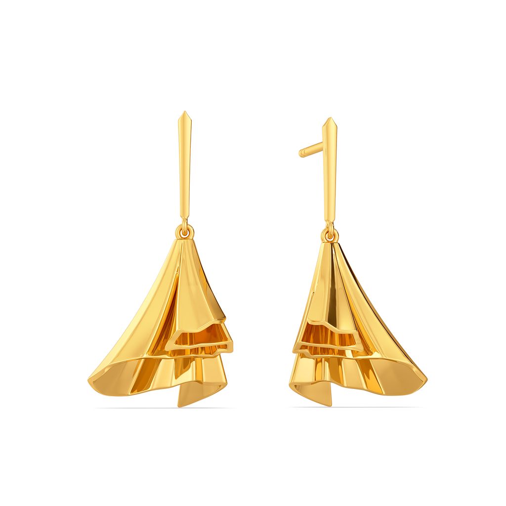 Too Fond to Frill Gold Earrings