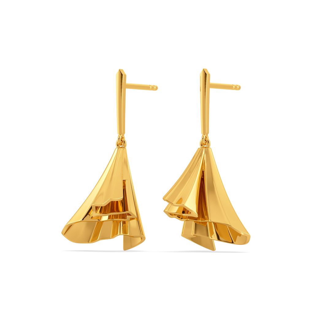 Too Fond to Frill Gold Earrings