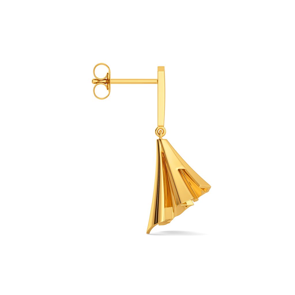 Too Fond to Frill Gold Earrings