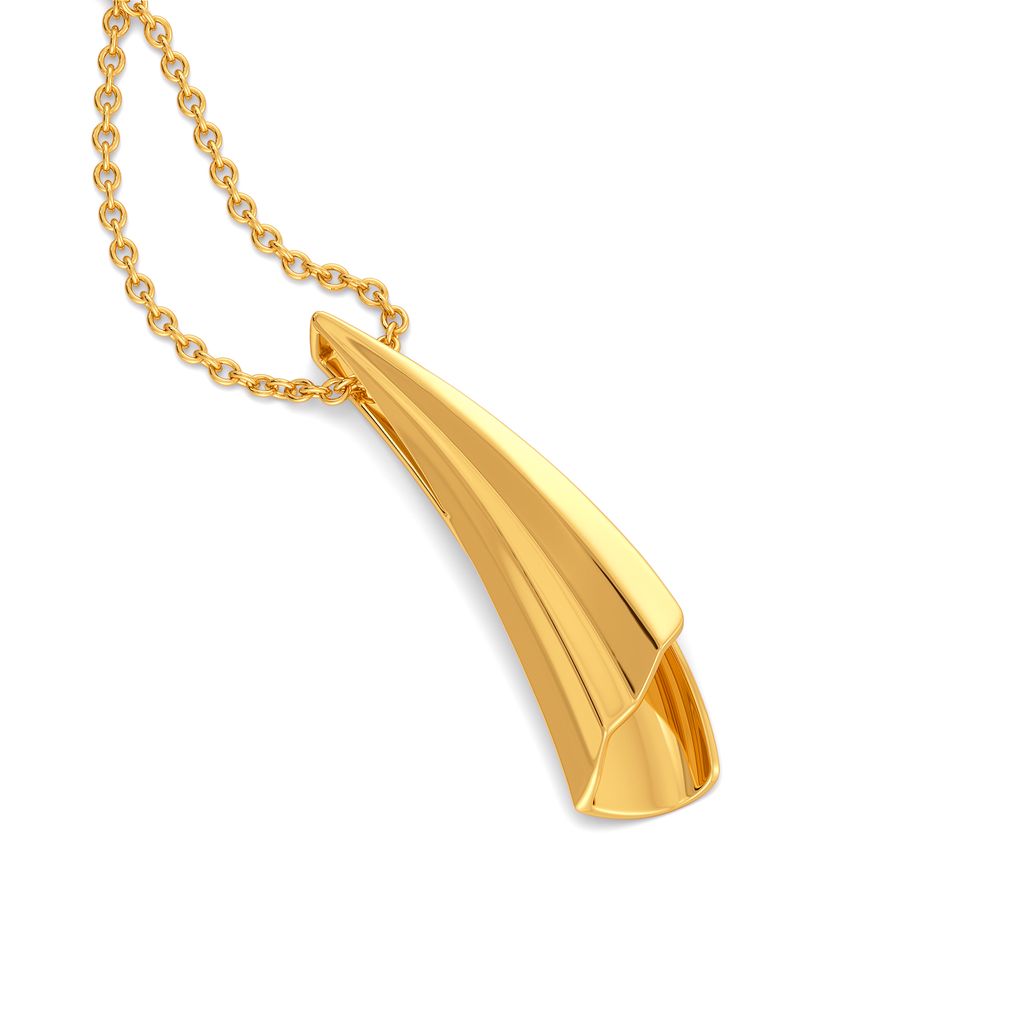 Too Fond to Frill Gold Pendants