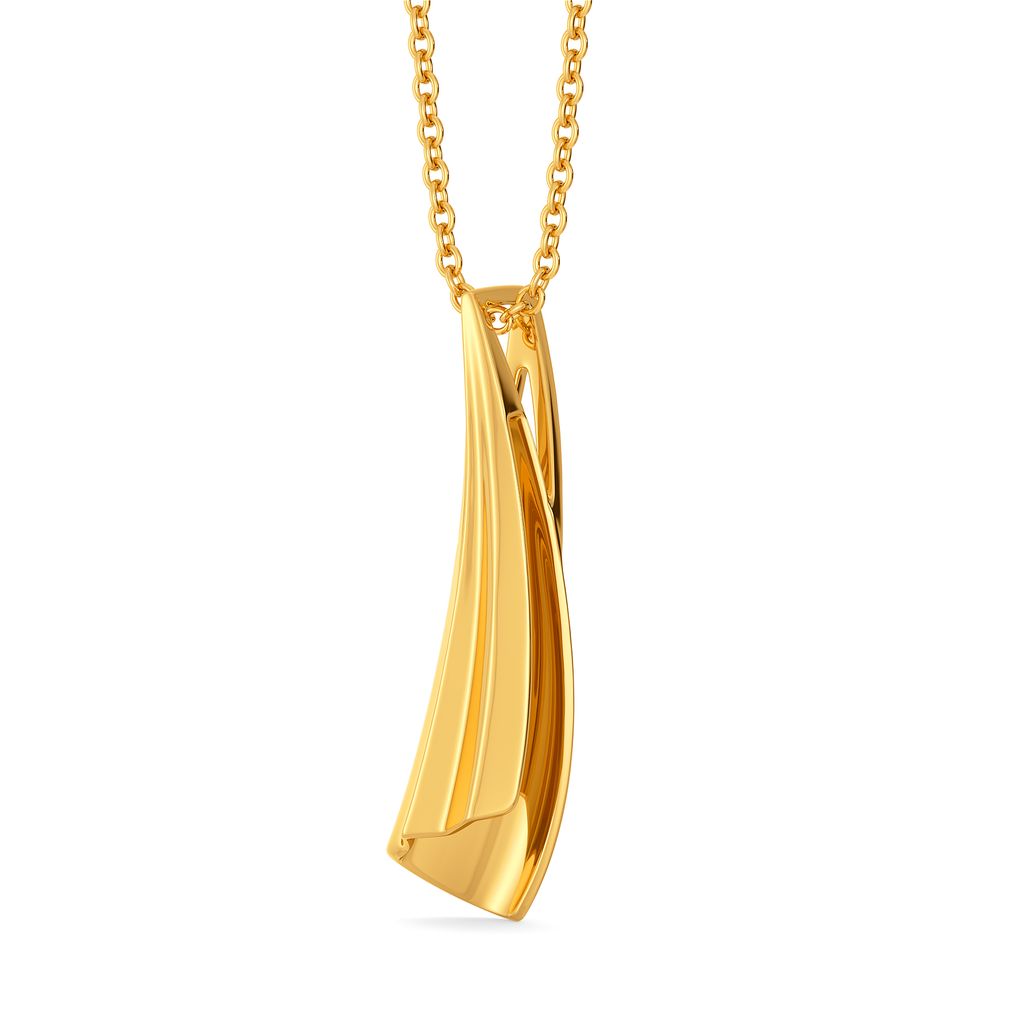 Too Fond to Frill Gold Pendants