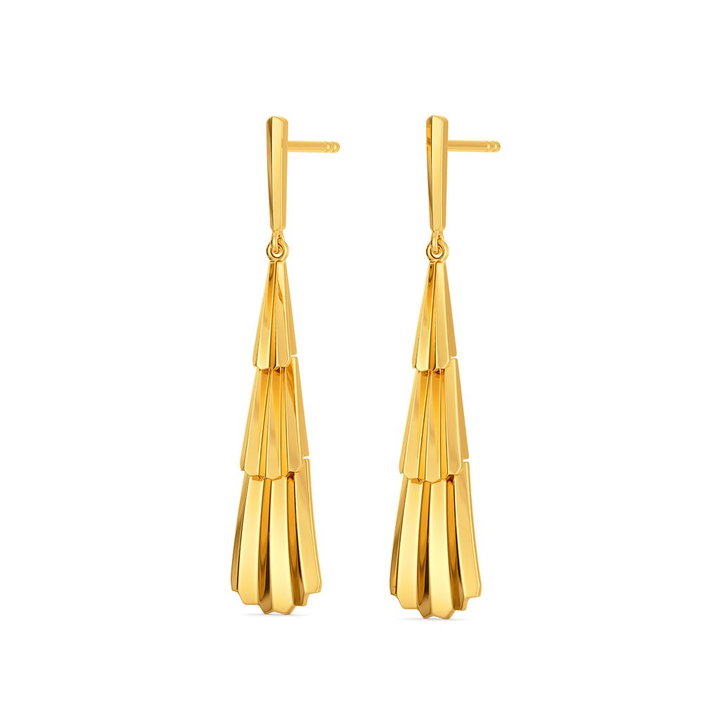 Pucker Panache Gold Earrings