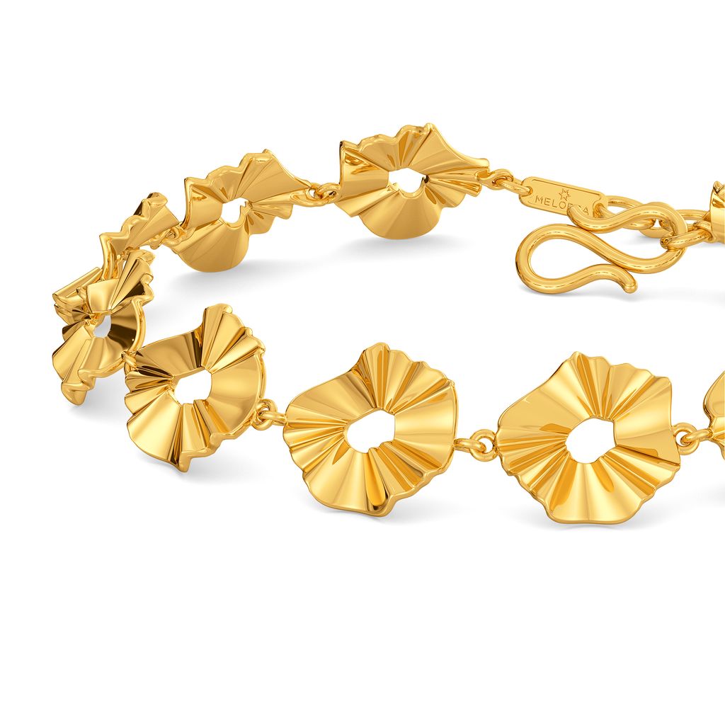 Crinkle Chic Gold Bracelets
