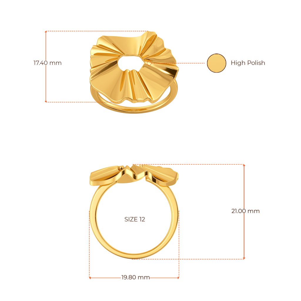 Crinkle Chic Gold Rings image