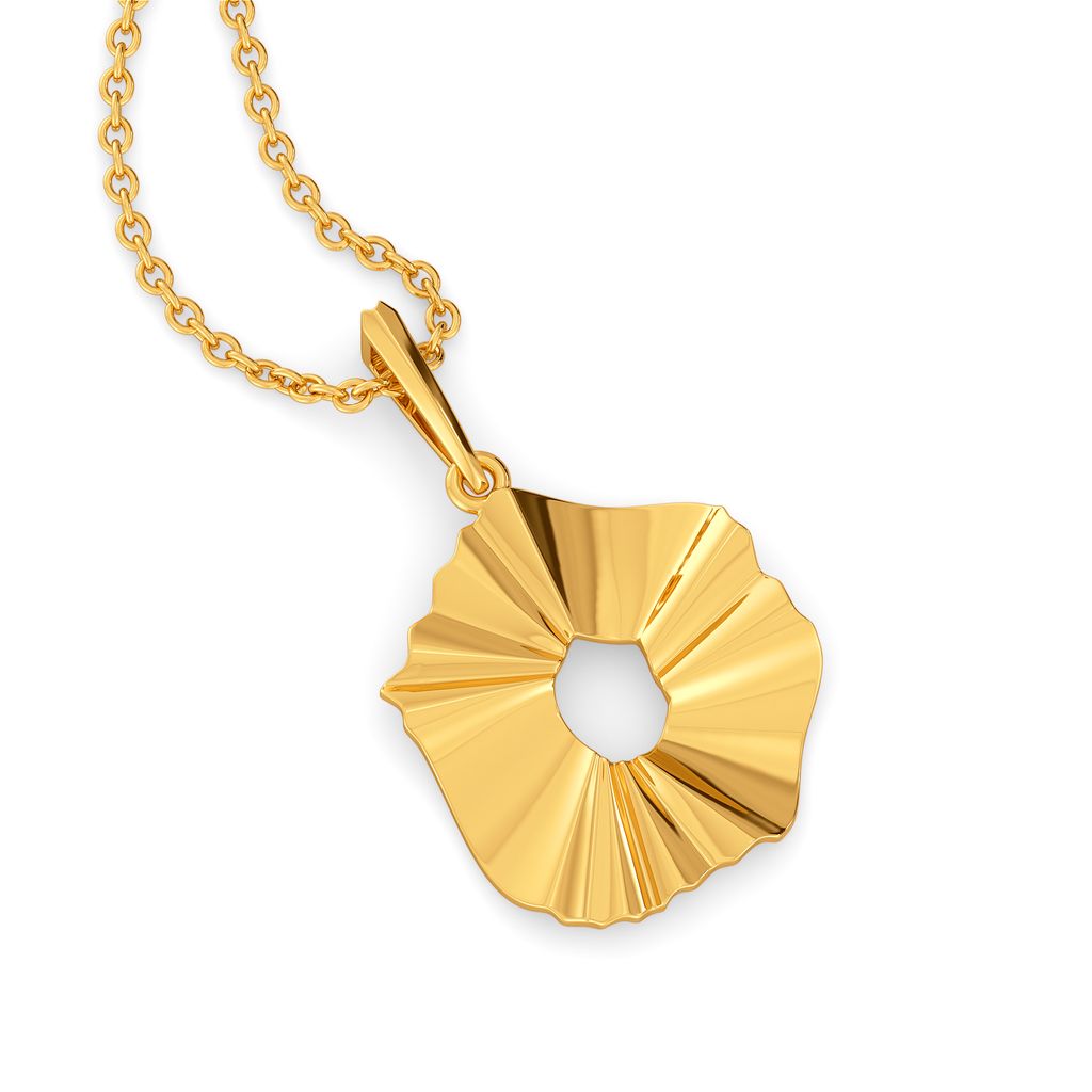 Crinkle Chic Gold Pendants