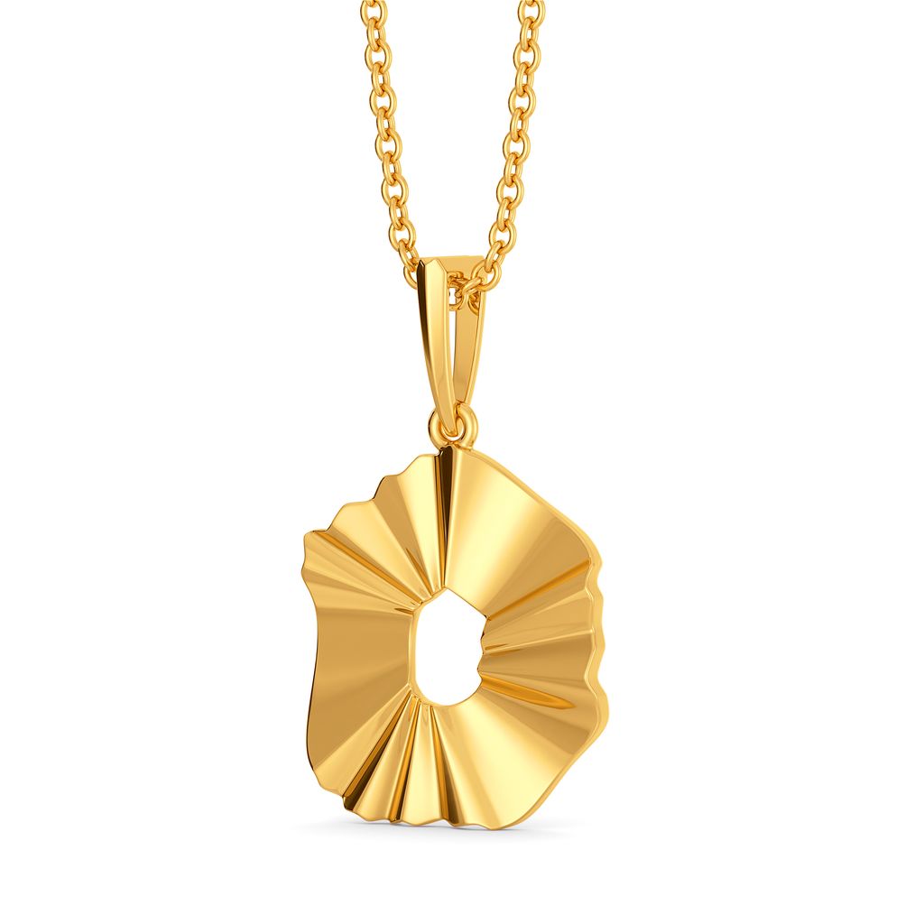 Crinkle Chic Gold Pendants