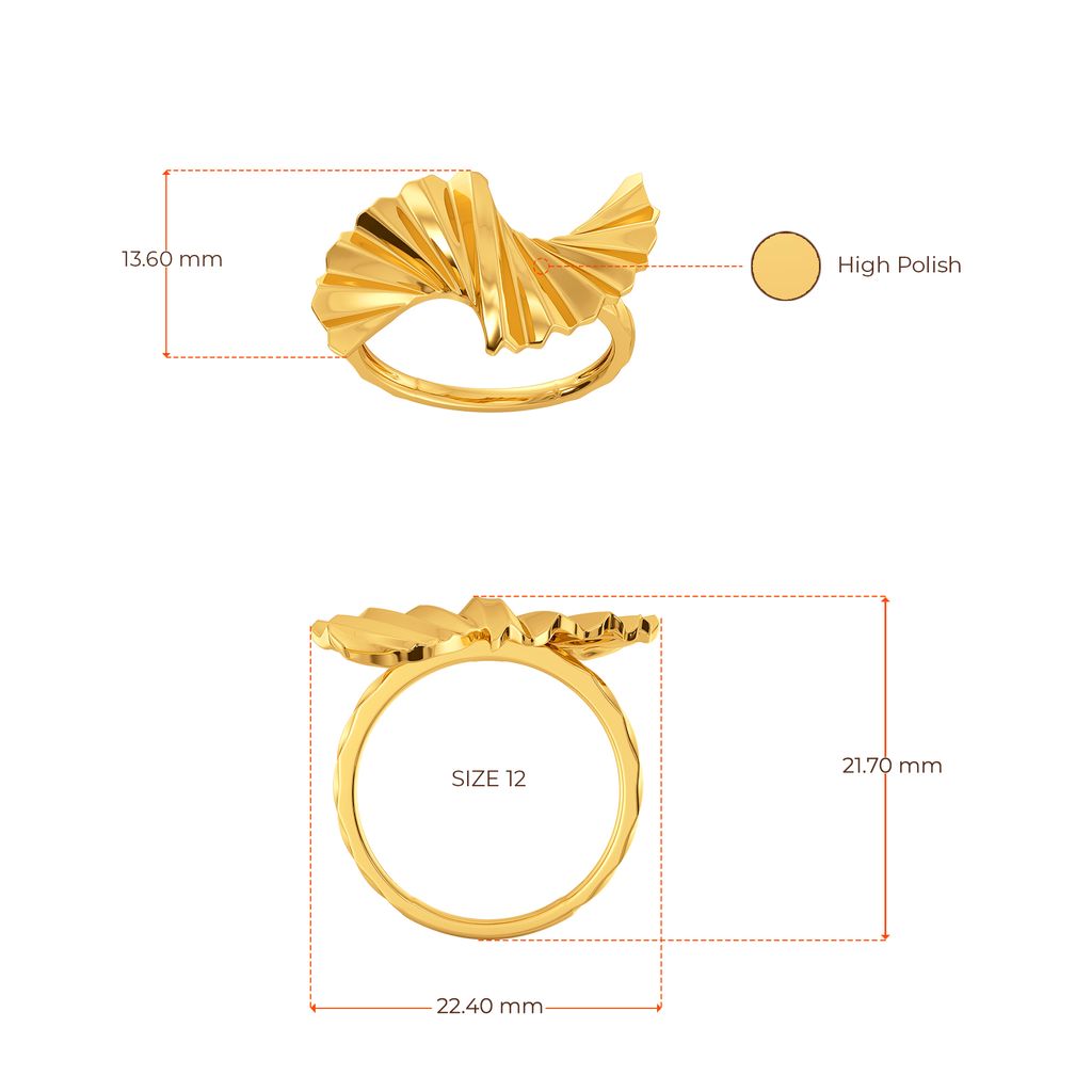 Swirl O Drama Gold Rings image