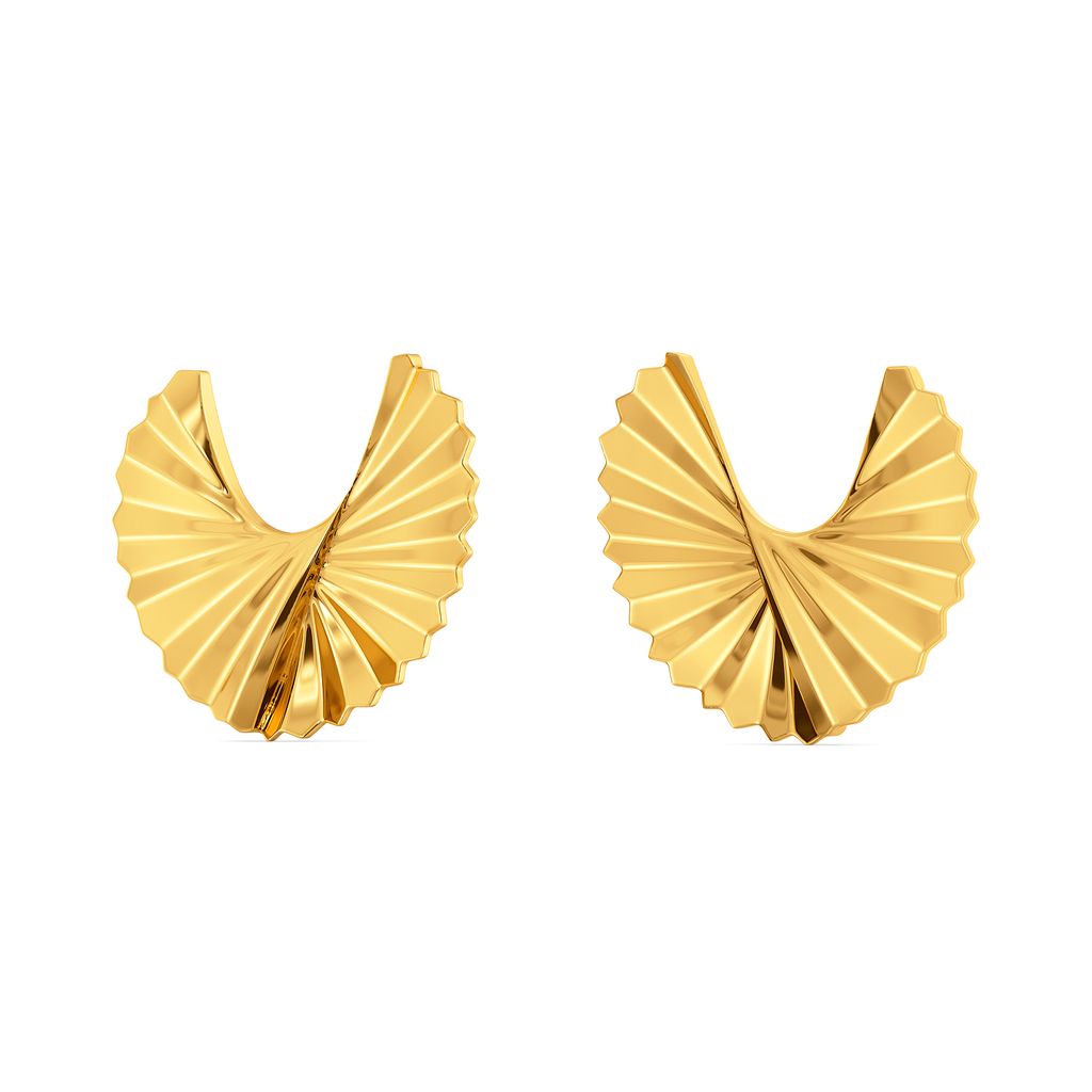 Swirl O Drama Gold Earrings