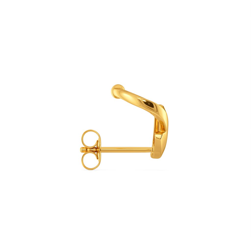 Crinkle Wrinkle Gold Earrings