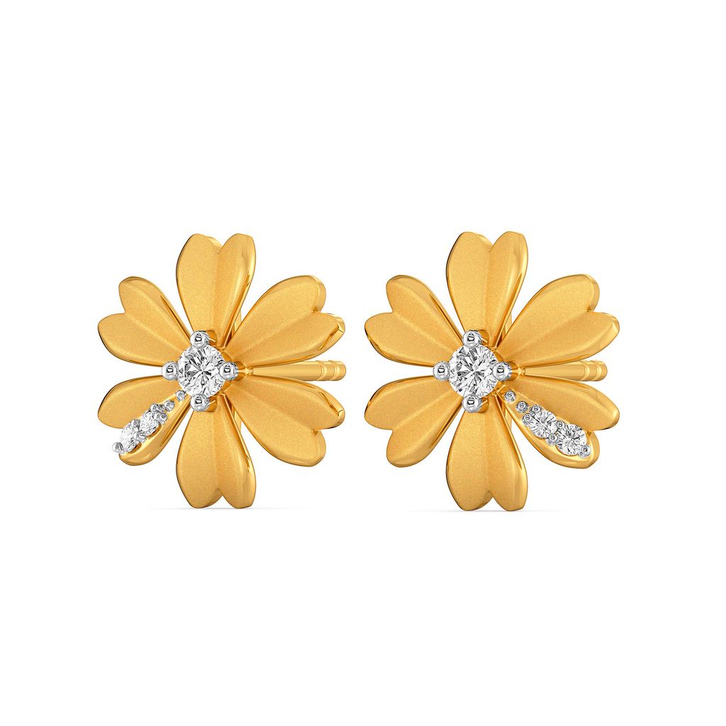 Peek-a-Bloom Diamond Earrings