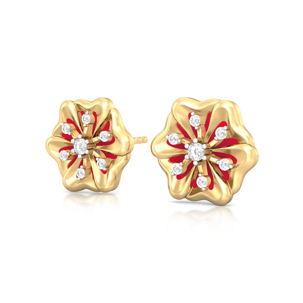 Desert Rose Diamond Earrings