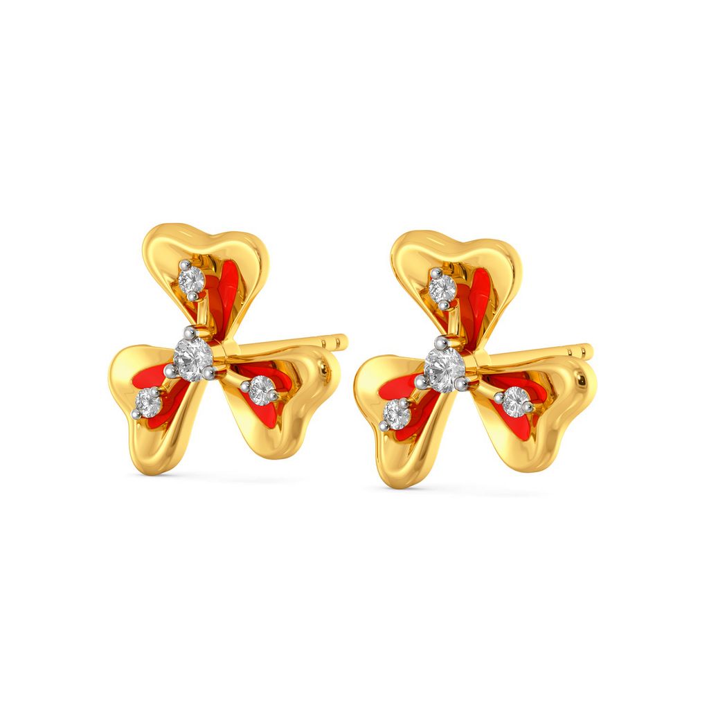 Peek a Petal Diamond Earrings