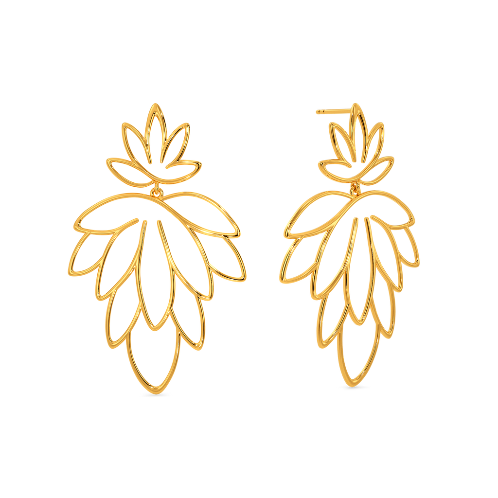 Lotus Of Joy Gold Earrings