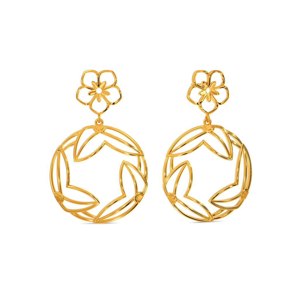 Hibiscus Dream Gold Earrings