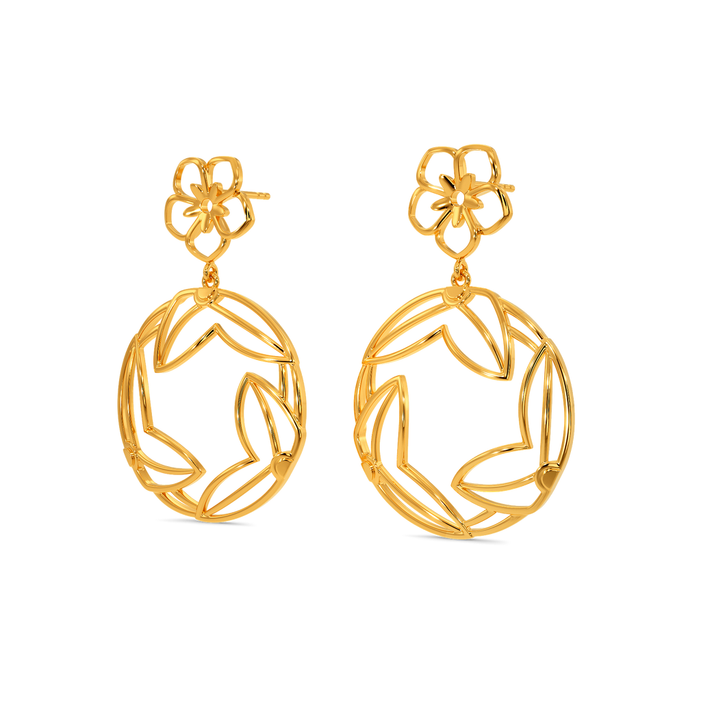 Hibiscus Dream Gold Earrings