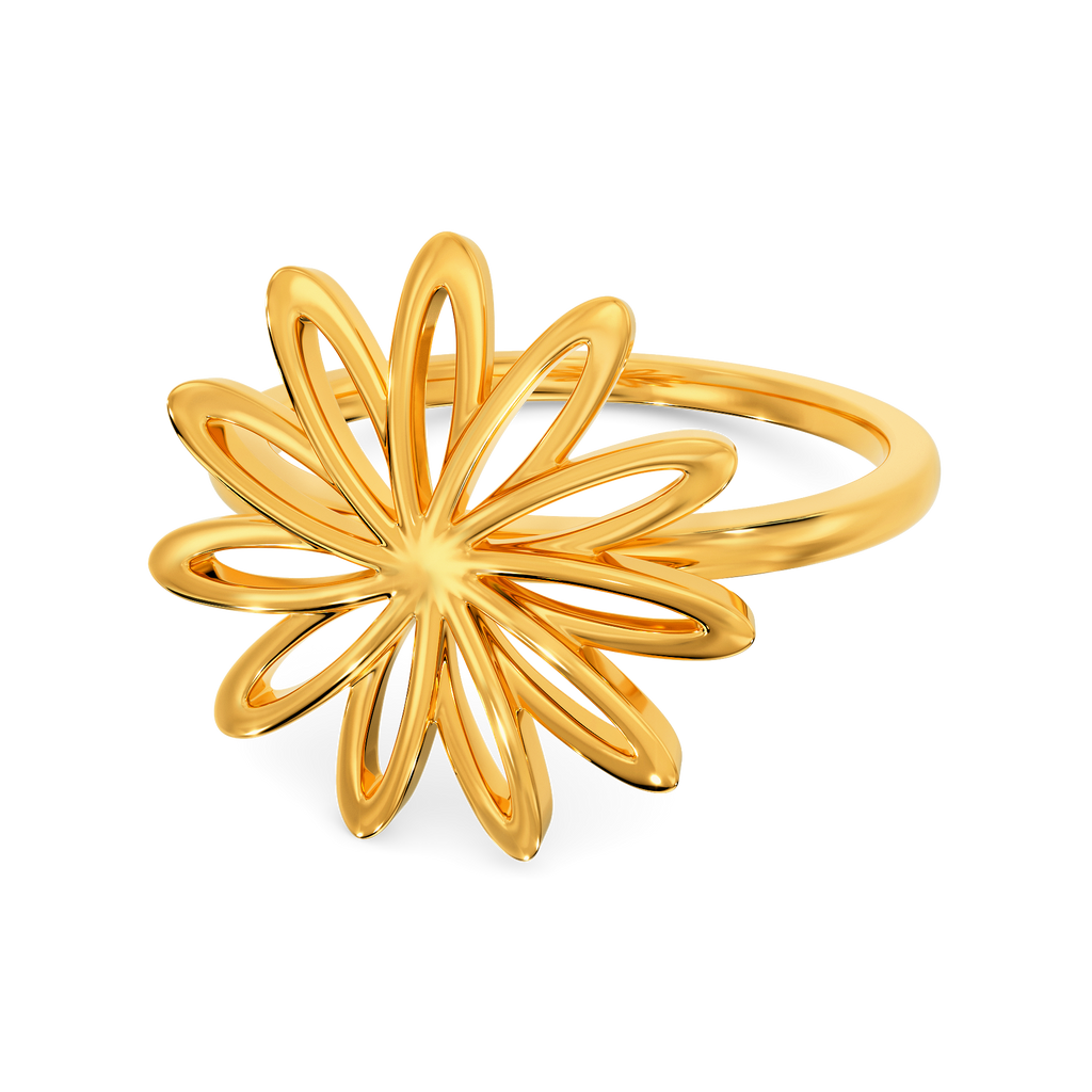Floral Charm Gold Rings alternate view 2