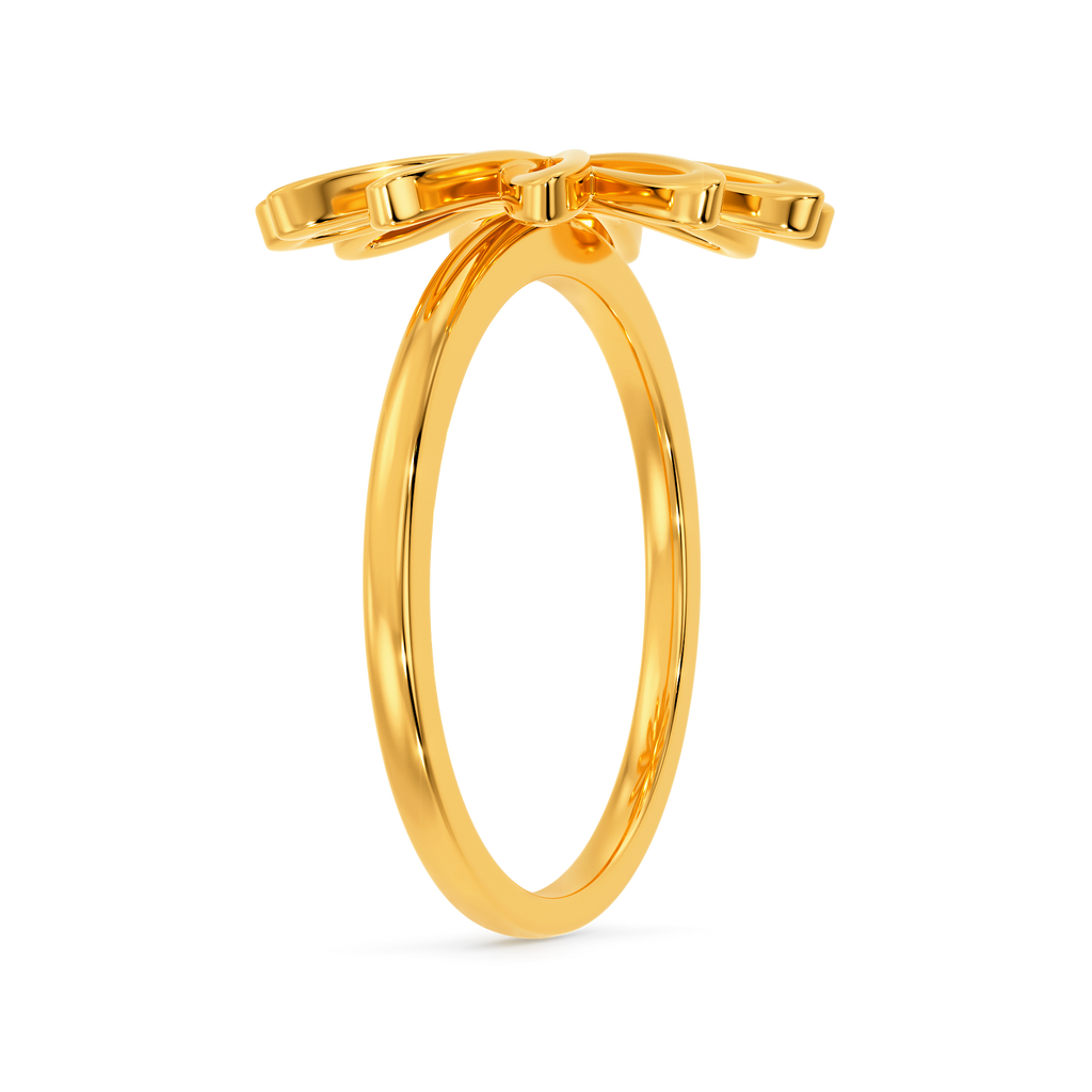 Floral Charm Gold Rings image