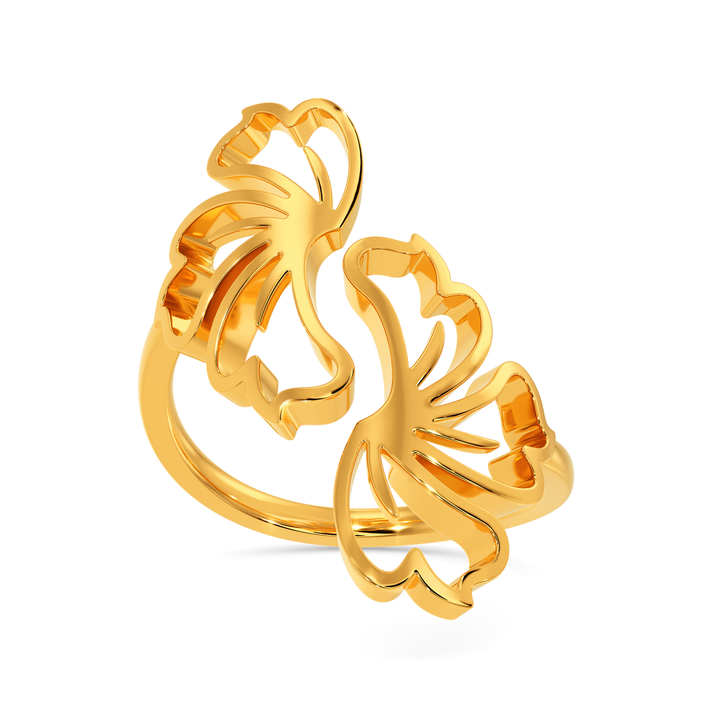 Hibuscus Blossom Gold Rings