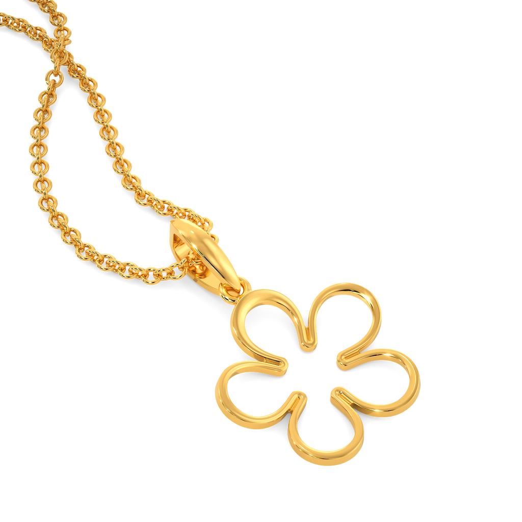 Plumeria Spring Gold Pendants